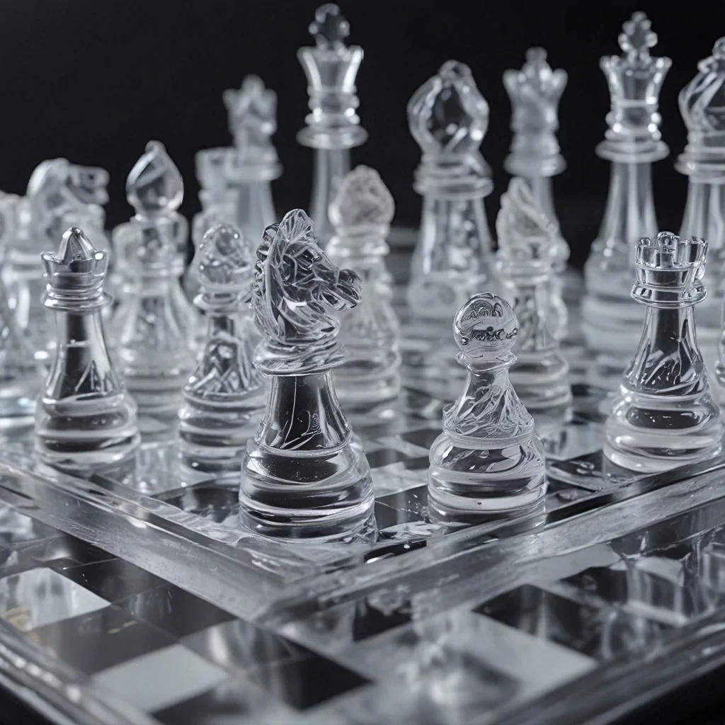 Crystal chess board, ultra realistic, delicate details, 4k