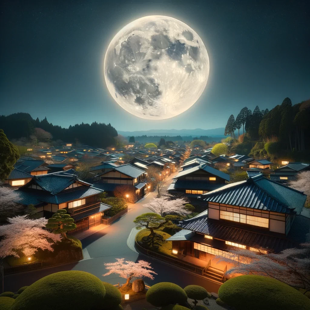 full moon in japan