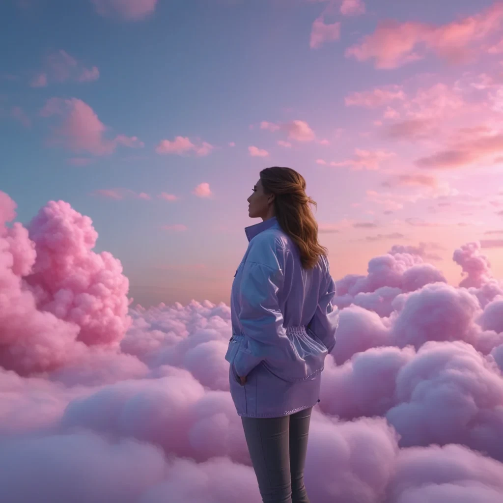 Cotton candy clouds, dreamy sky, hd