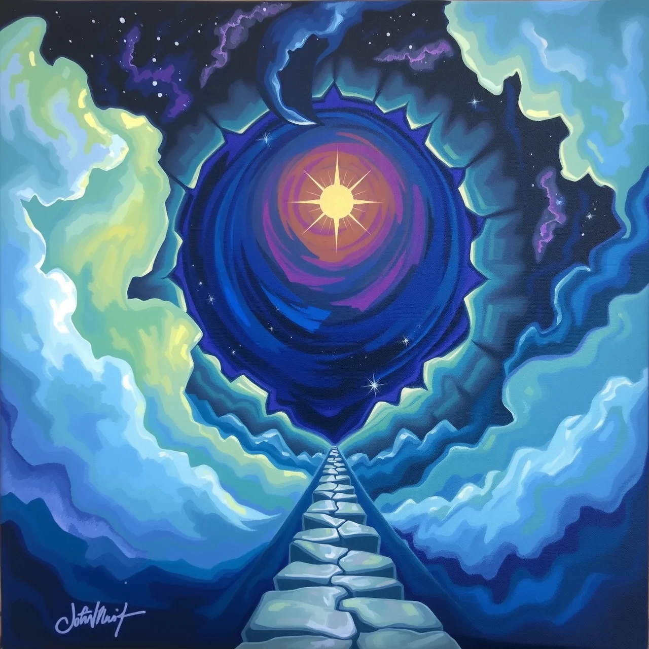 Stargate, Threshold to the Abyss, oil paint