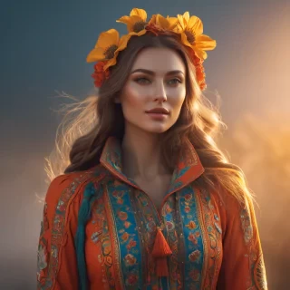 Whimsical and Playful, Draw a lot of colors and the sun style, Russia, imaginative, fantastic, bight colors, stylized, happy, Whimsical and Playful