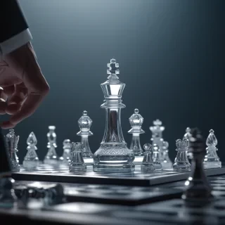 Crystal chess board, ultra realistic, delicate details, 4k