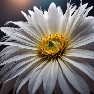 Flower made of feathers