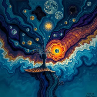 Artistic interpretation of the human consciousness and subconsciousness