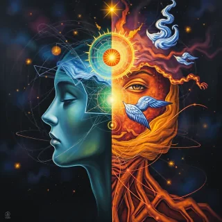 Artistic interpretation of the human consciousness and subconsciousness