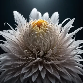 Flower made of feathers