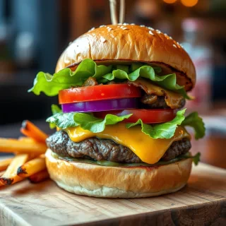 best burger in the world. food photography.