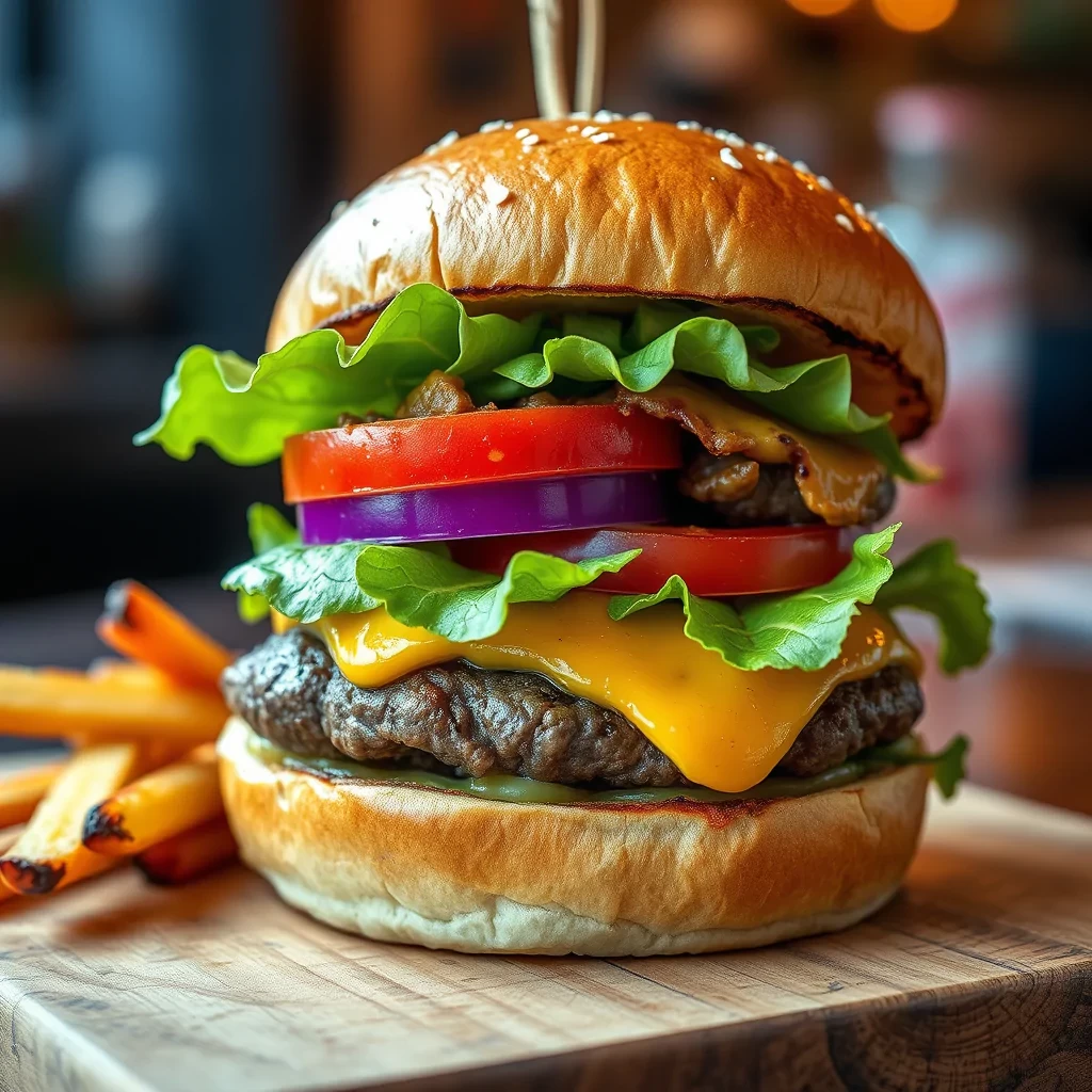 best burger in the world. food photography.