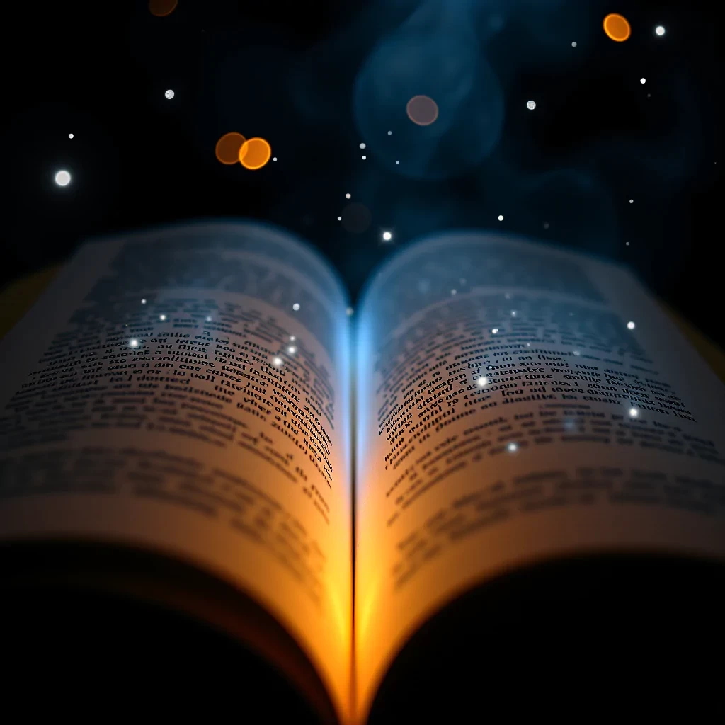 Inside the book, discovered magical words, sparkled and glowed , 32k ::5.0, intimism ::2.0, light art ::2.0, short exposure ::2.0 --weird 3000 --chaos 33 --stop 100 --quality 5.00 --ar 9:16 --iw 2 --style raw --stylize 777.0 --v 6
